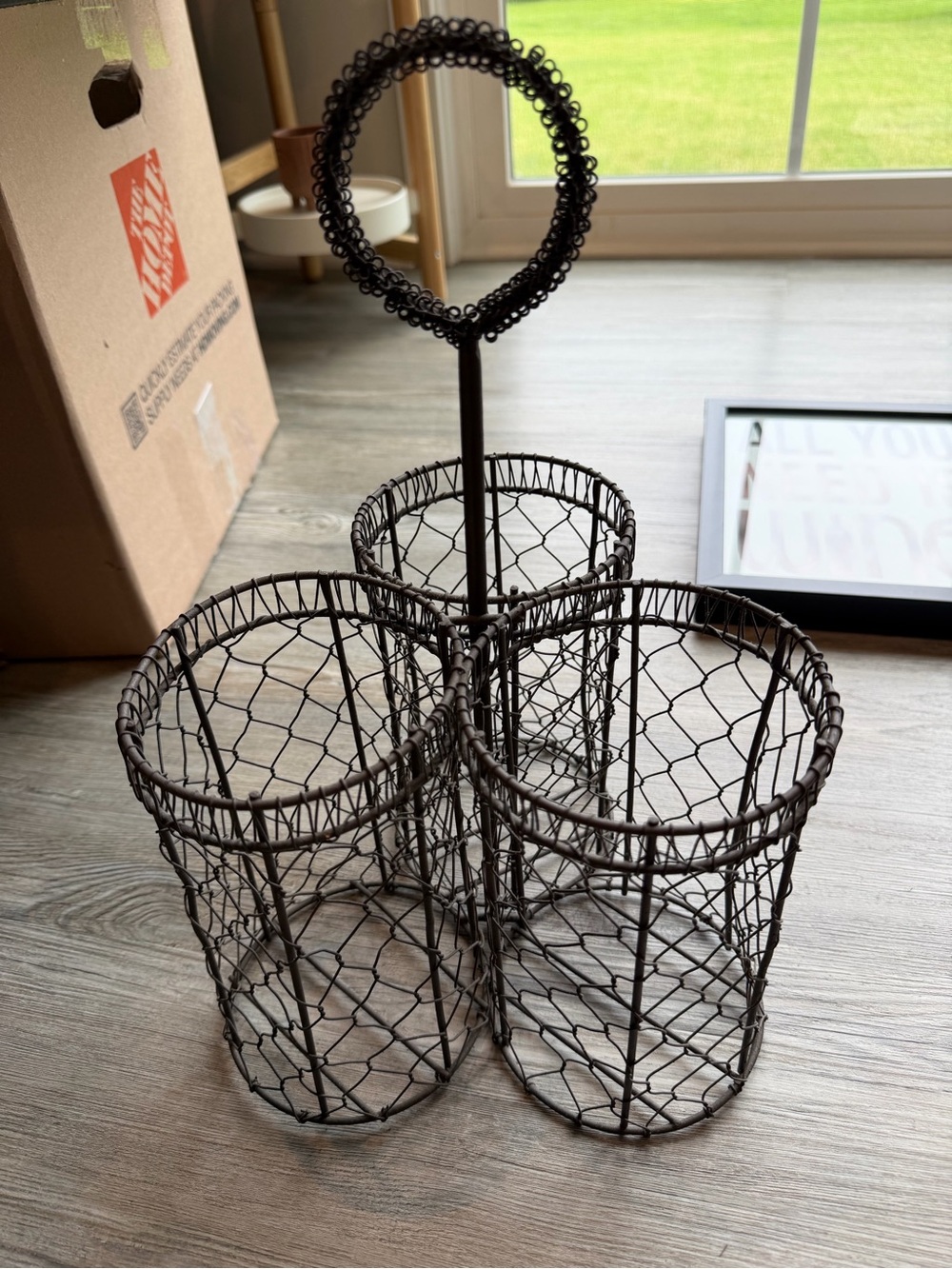 3 bottle wine holder for counter